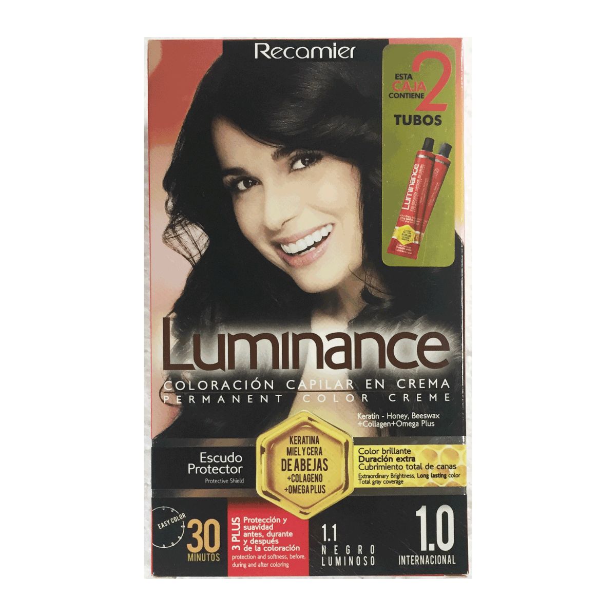 TINTE LUMINANCE 1.0 NEGRO LUMINOSO 2 TUB