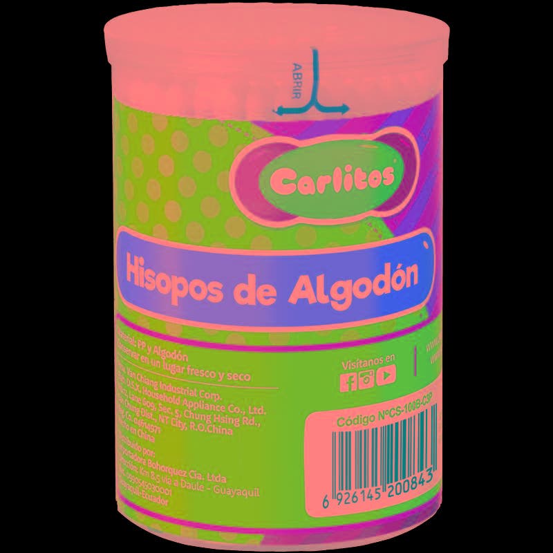 HISOPO PLASTICO TERMOSELLADO CARLITOS X1