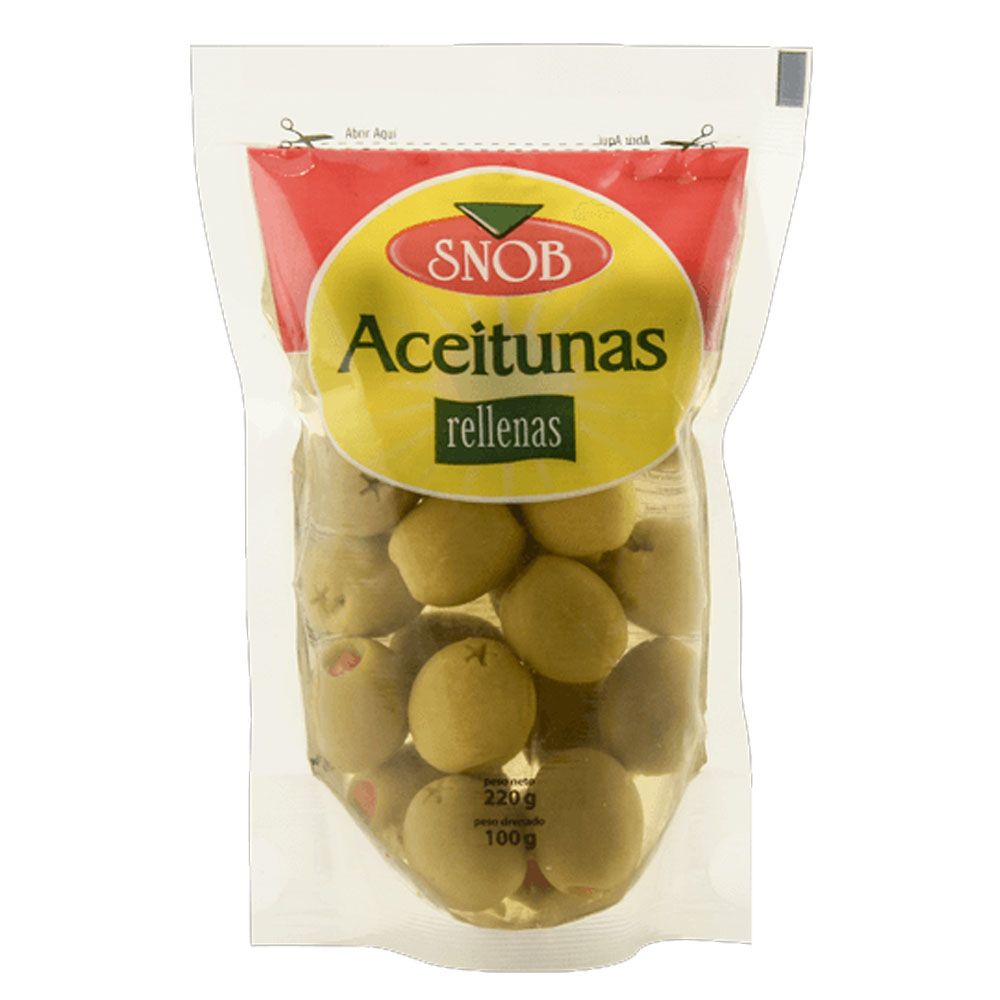 ACEITUNA VERDE RELLENA SNOB DOYPACK 230G