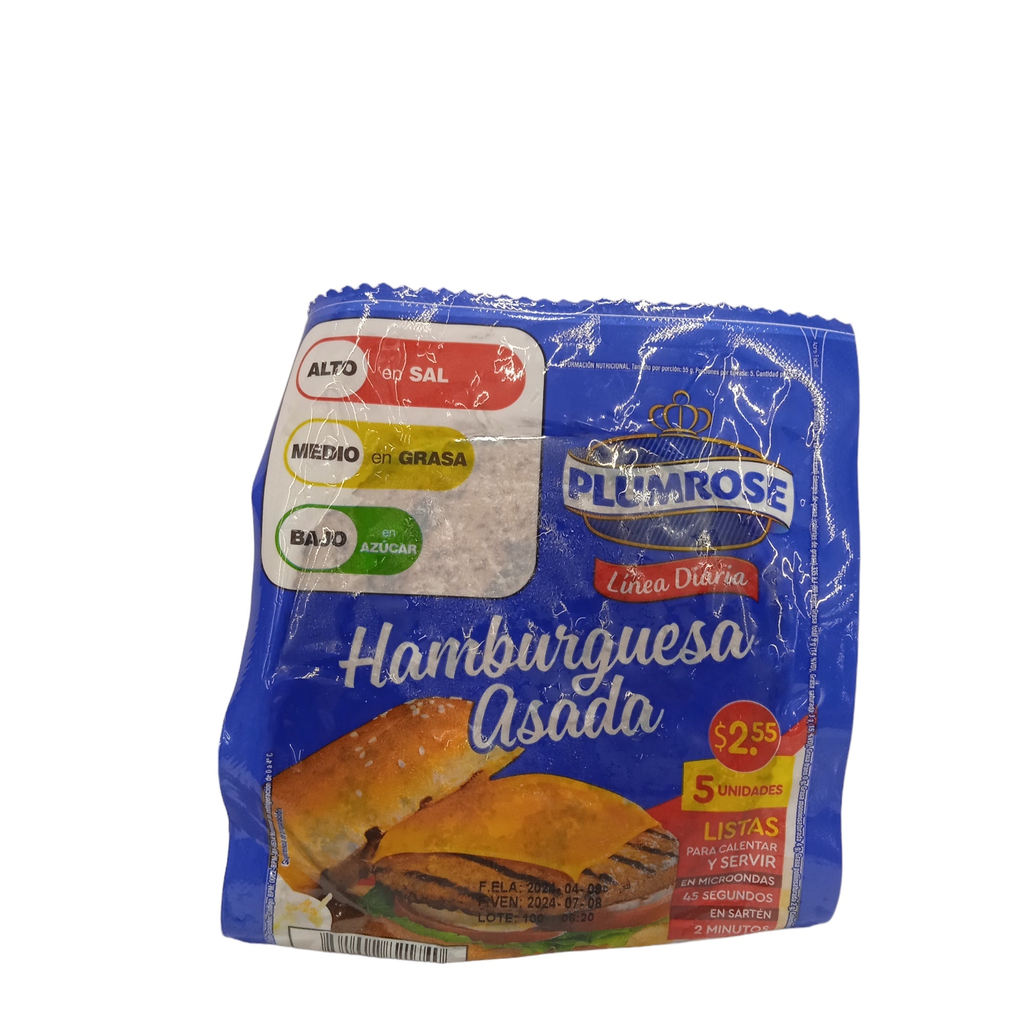 HAMBURGUESA ASADA PLUMROSE 275 GR
