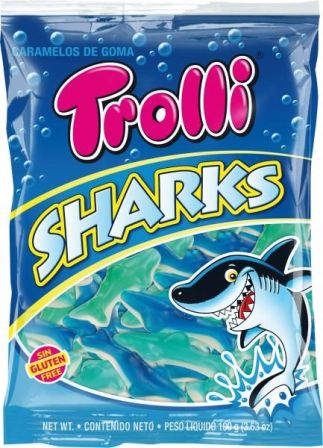TROLLI GOMAS SHARKS 100 GR