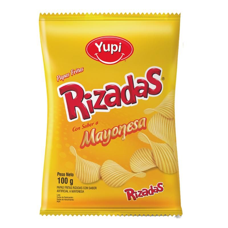 PAPAS RIZADAS SABOR A MAYONESA YUPI 100G