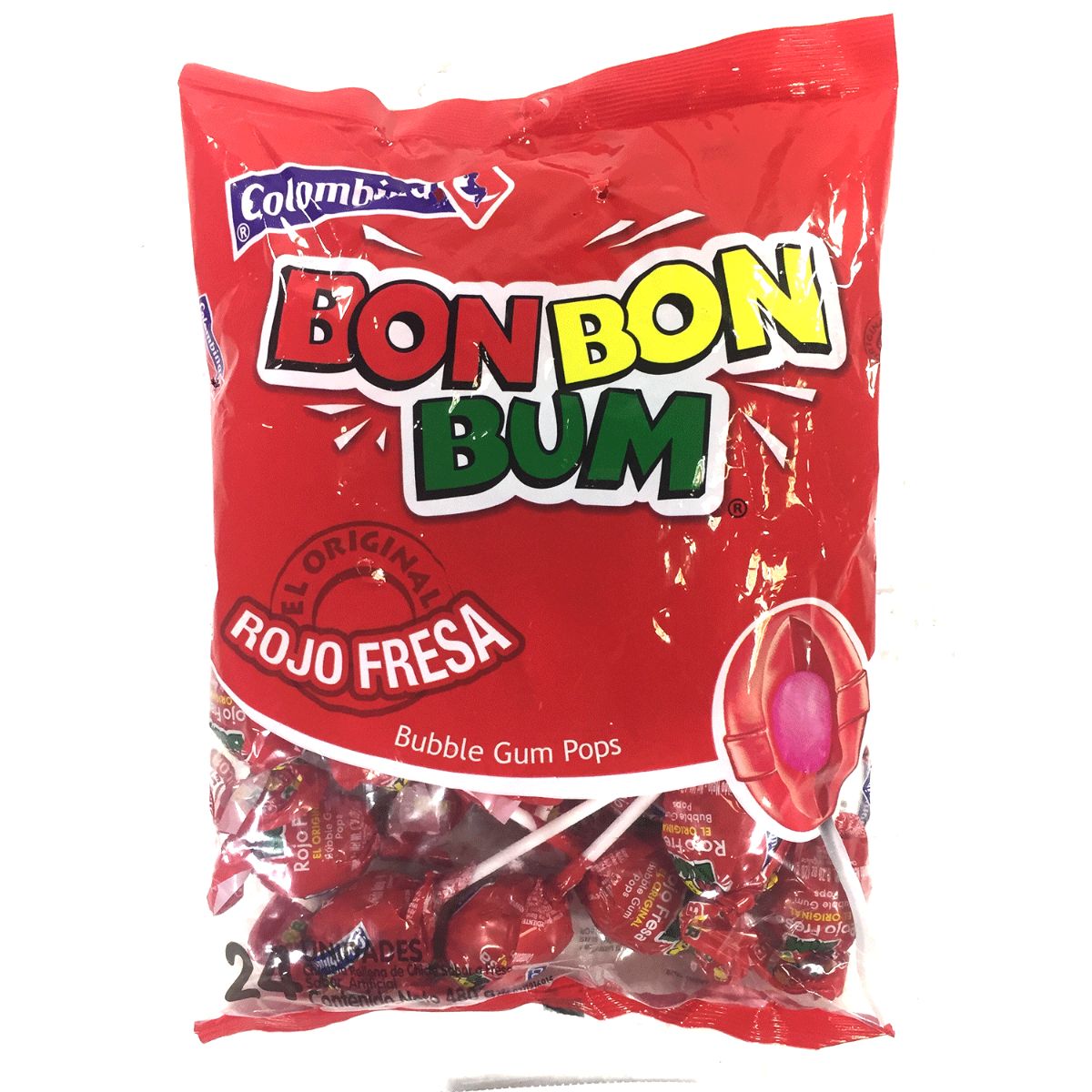 CHUPETE FRESA INTENSA BON BON BUM 504G