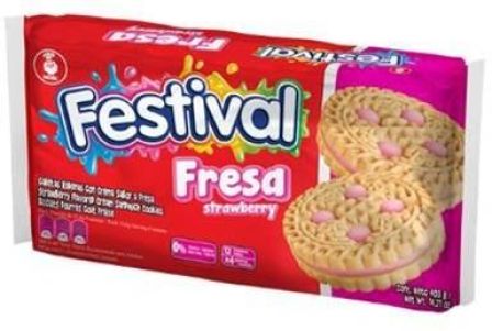 GALLETAS FESTIVAL FRESA 12X4UDS 403G