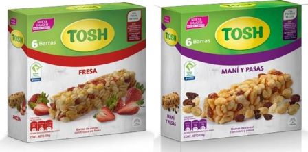 BARRA CEREAL TOSH TROZOS FRESA 138G