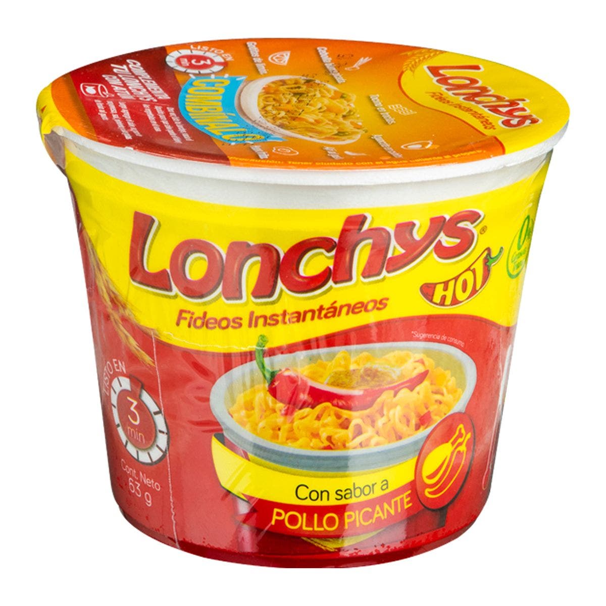 FIDEOS INSTANTANEOS LONCHYS POLLO PICANT