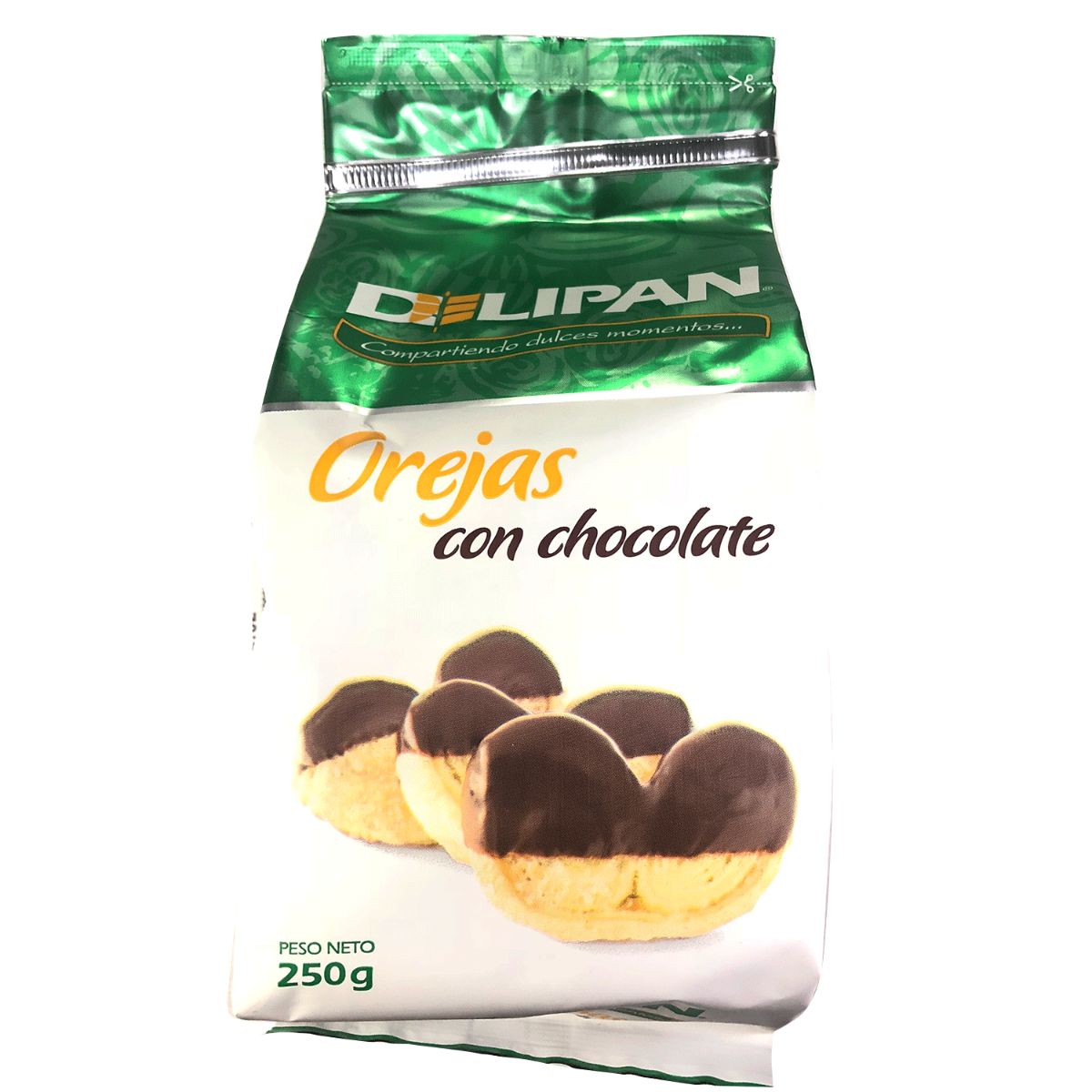 OREJAS CON CHOCOLATE DELIPAN 250G