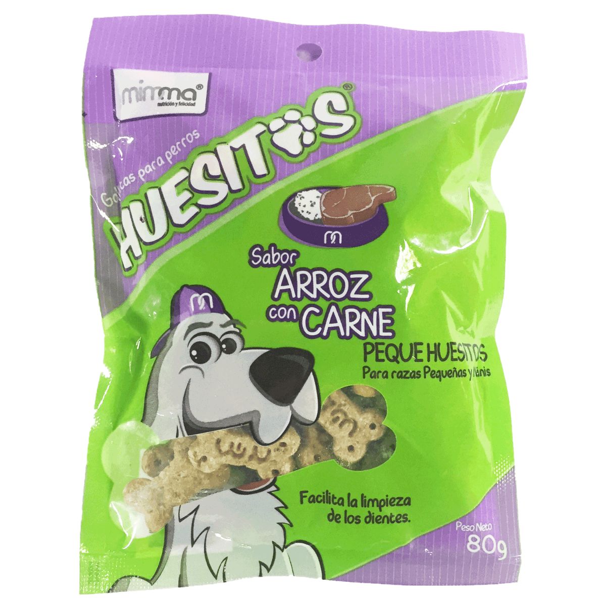 GALLETA PERRO PEQUE HUESITOS MIMMA 80G