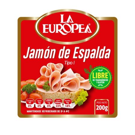 JAMON ESPALDA LA EUROPEA 200G