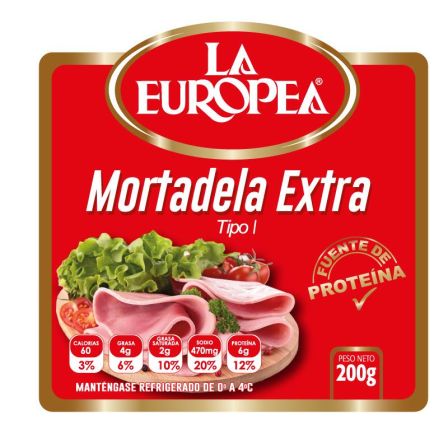 MORTADELA EXTRA LA EUROPEA 200G