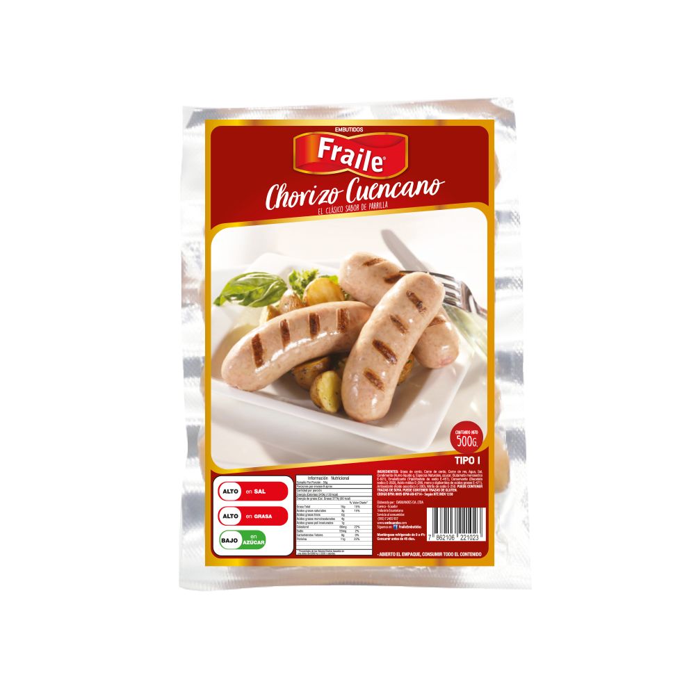 CHORIZO CUENCANO AHUMUMADO 500G