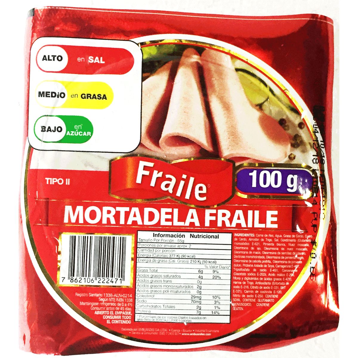 MORTADELA EXTRA FRAILE P/DIARIA 100G