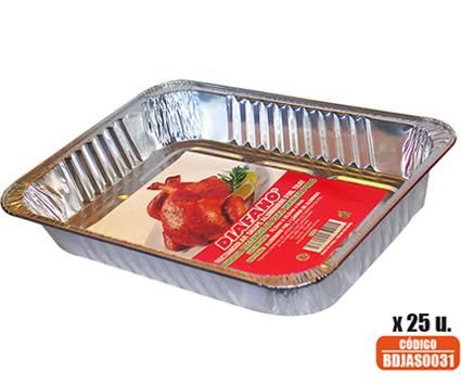 MOLDE POLLO RECTO DIAFANO 32.5X26.5X6.4C
