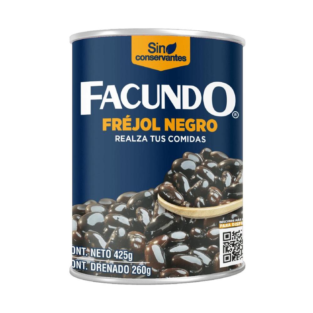 FREJOL NEGRO FACUNDO 425G