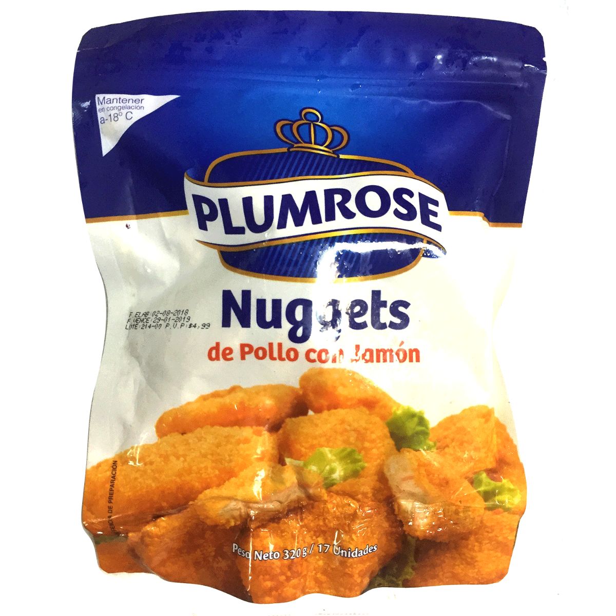 NUGGETS DE POLLO CON JAMON 320GR