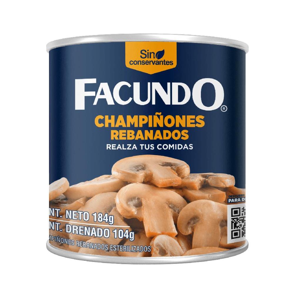 CHAMPINONES REBANADOS FACUNDO 184G