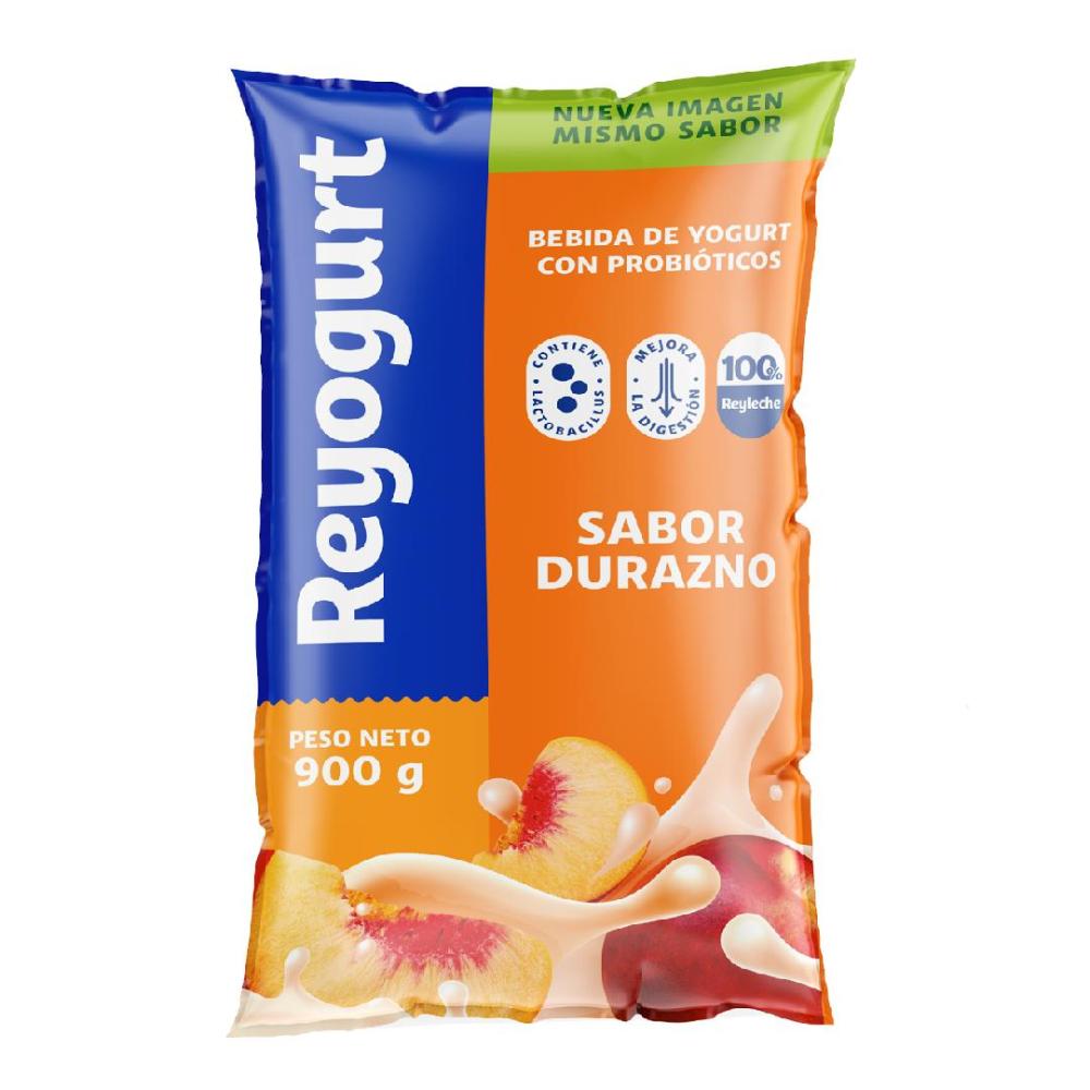 YOGURT DURAZNO FUNDA REYOGURT 900ML