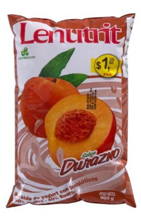 YOGURT DURAZNO LENUTRIT 900G