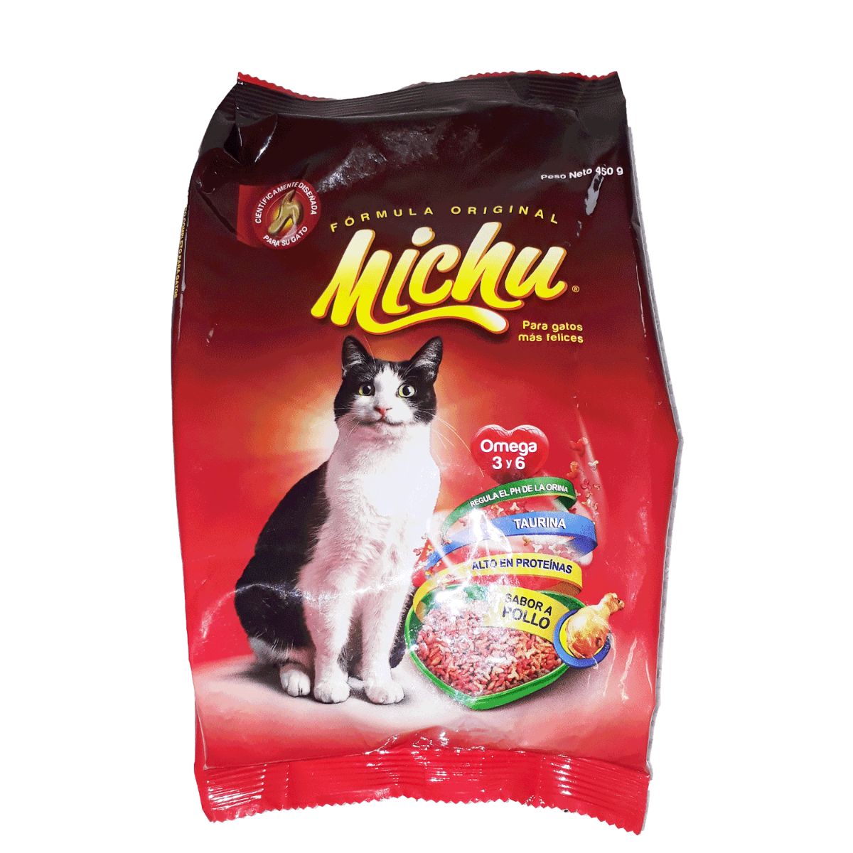 MICHU ALIMENTO GATOS SABOR A POLLO 450G