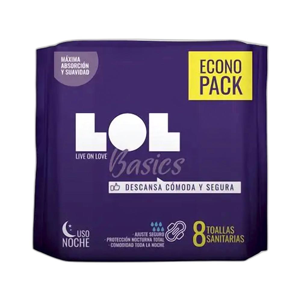 LOL TOALLA SANITARIA NOCHE X8UN81.64GR