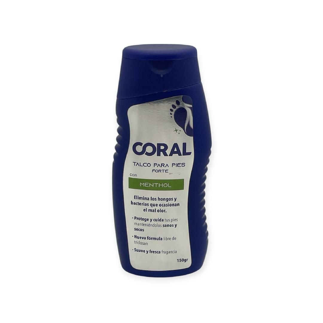 TALCO CORAL ANTIBACTE FORTE MENTOL150GR