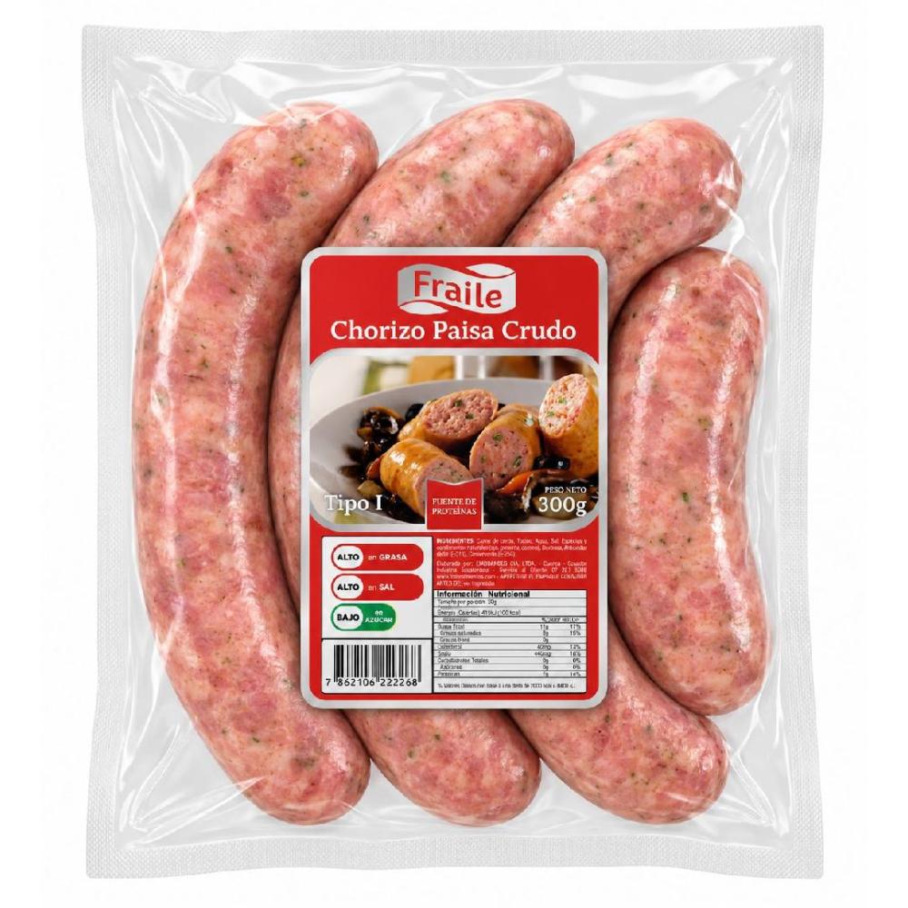 CHORIZO PAISA FRAILE CRUDO X 300GR