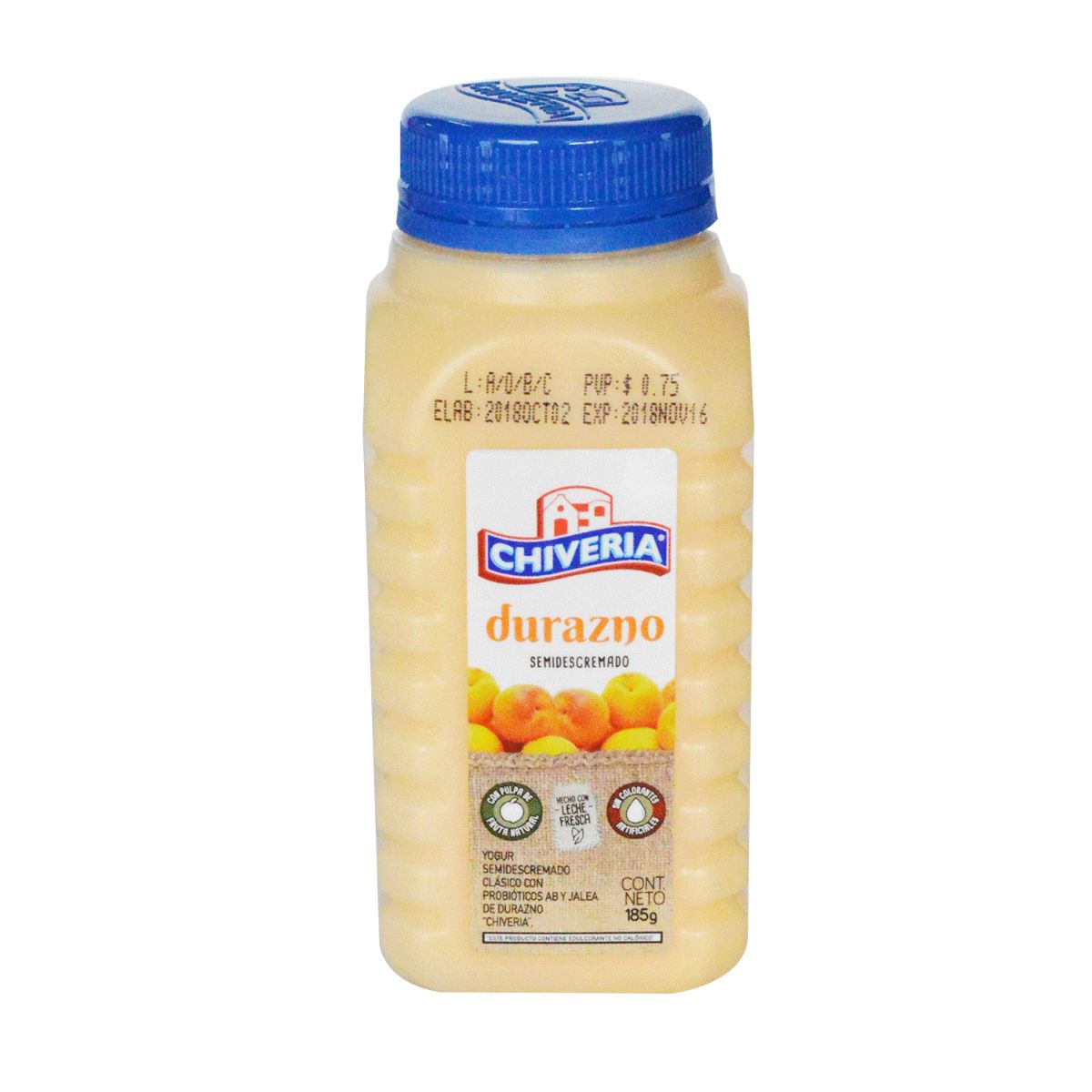 YOGURT DURAZNO SEMIDESCEMADO CHIVERIA 18
