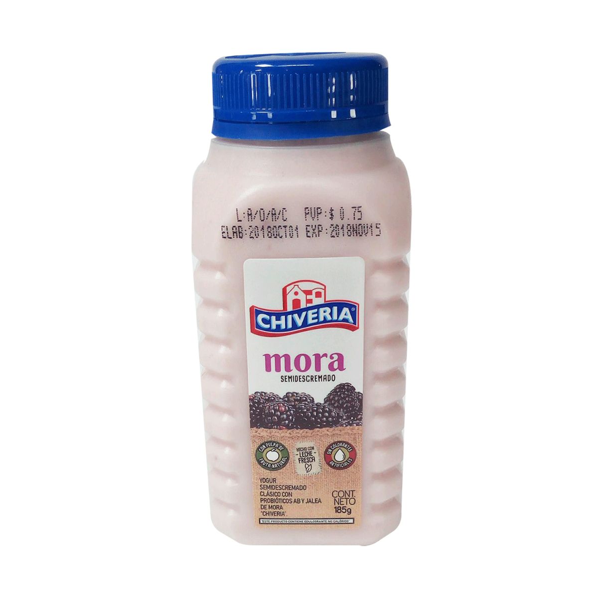 YOGURT MORA SEMIDESCEMADO CHIVERIA 185G