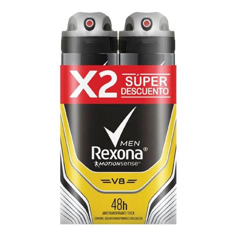 DESODORANTE AEROSOL REXONA V8 90G X2