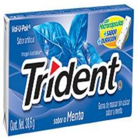 CHICLE TRIDENT MENTA 30.6G
