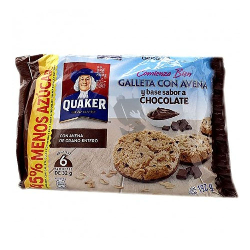 GALLETAS QUAKER AVENA CHOCOLATE 192G