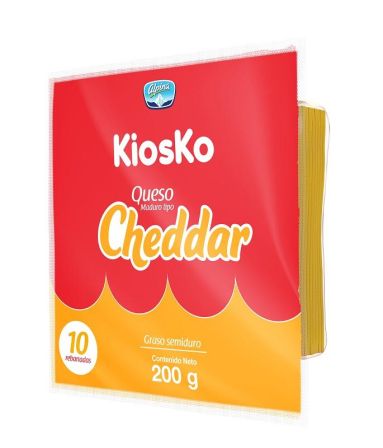 QUESO SEMIMADURO CHEDDAR LONJAS KIOSKO 200