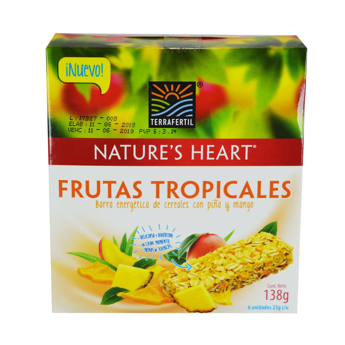BARRA FRUTOS TROPICALES NATURES HEART 13