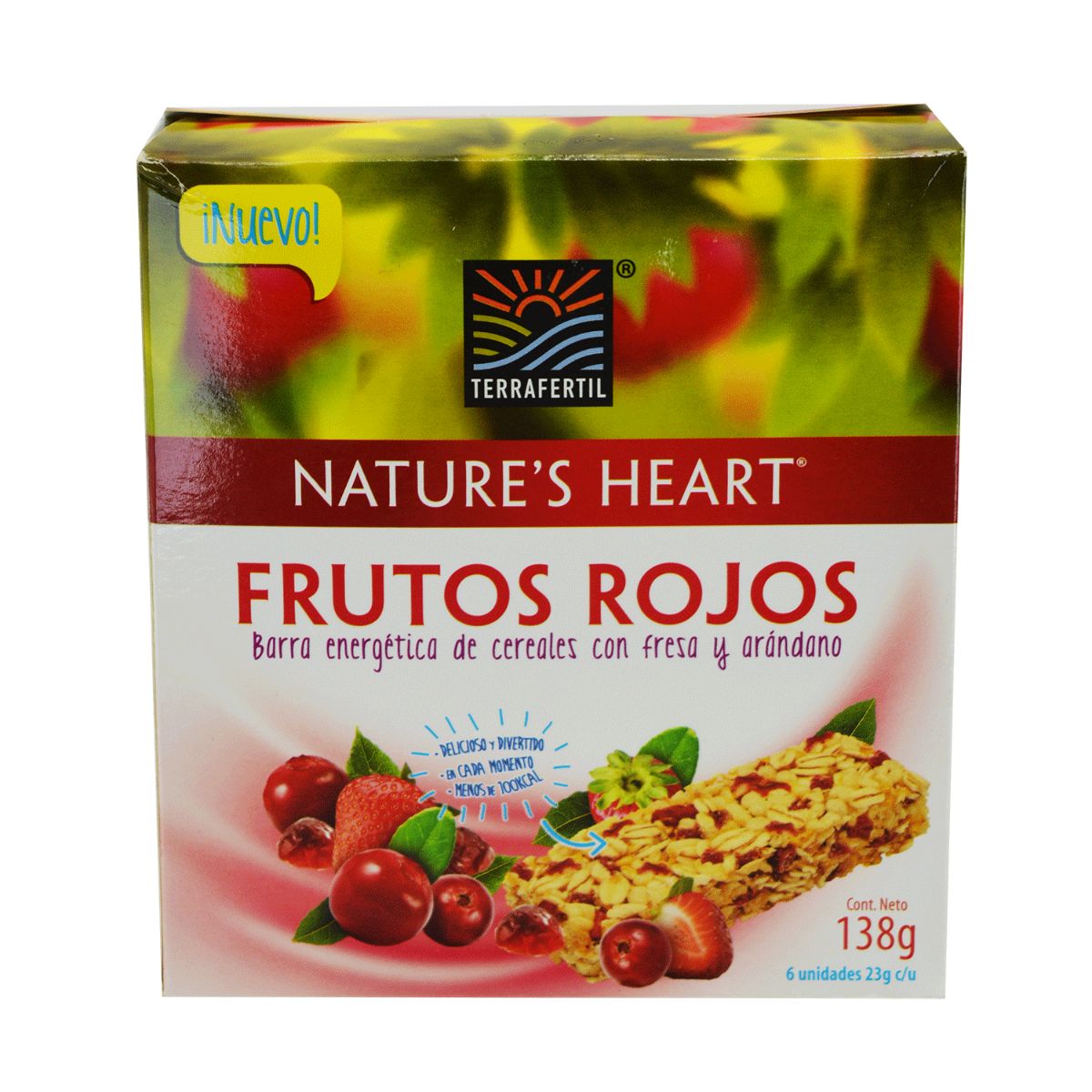 BARRA FRUTOS ROJOS NATURES HEART 138G