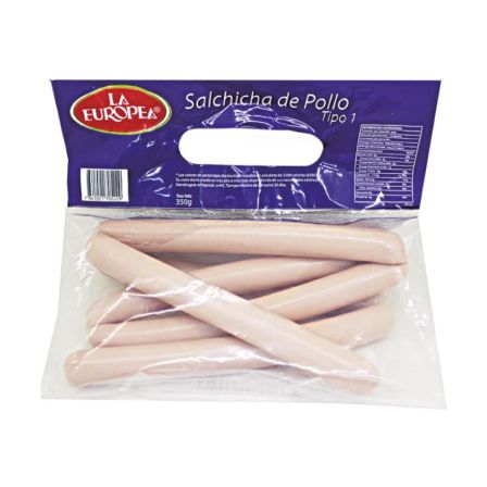SALCHICHA DE POLLO 350G LA EUROPEA