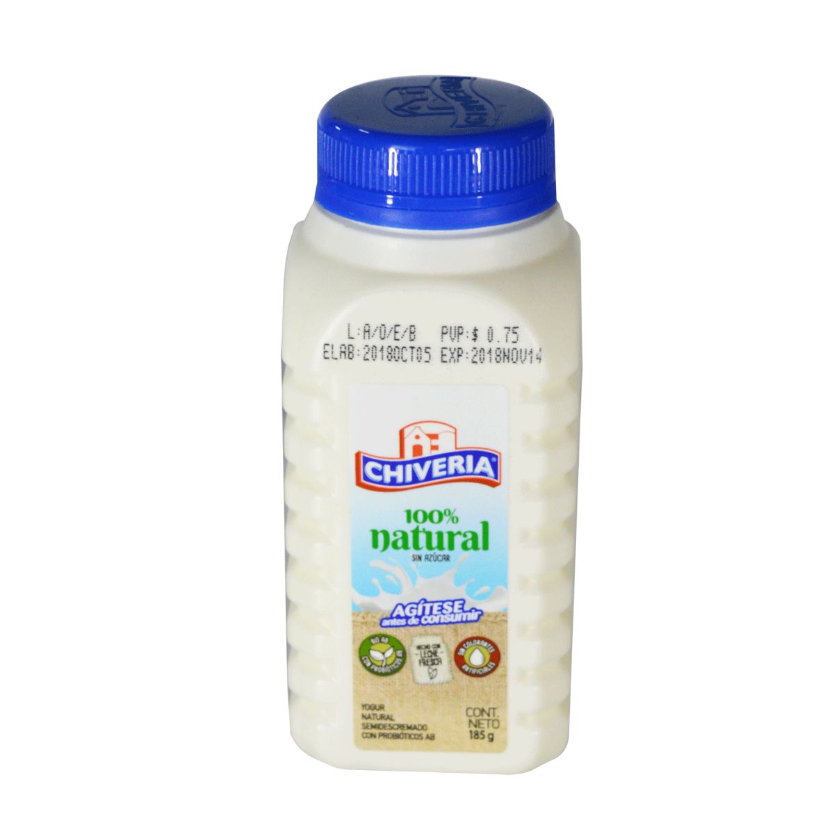 YOGURT NATURAL SEMIDESCREMADO CHIVERIA 1