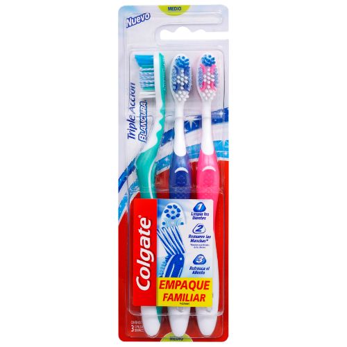 CEPILLO DENTAL TRIPLE ACCION WHITENING 3