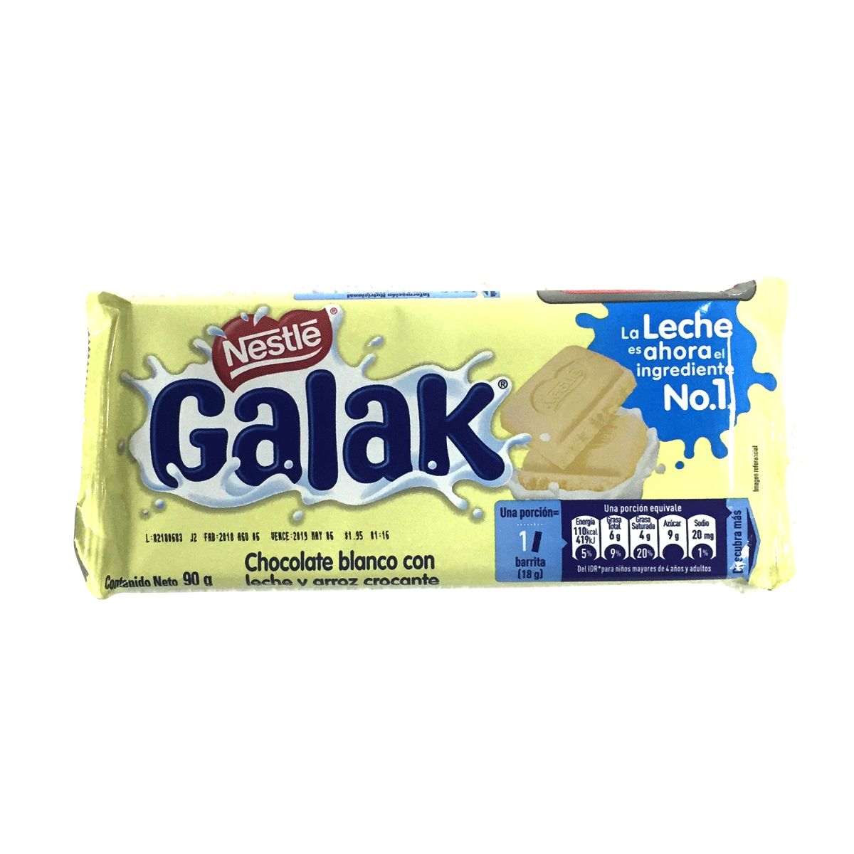 CHOCOLATE GALAK BARRA BLANCO 90G