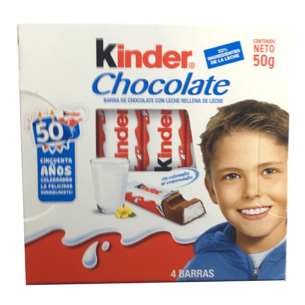 CHOCOLATE KINDER BARRA X4 50G