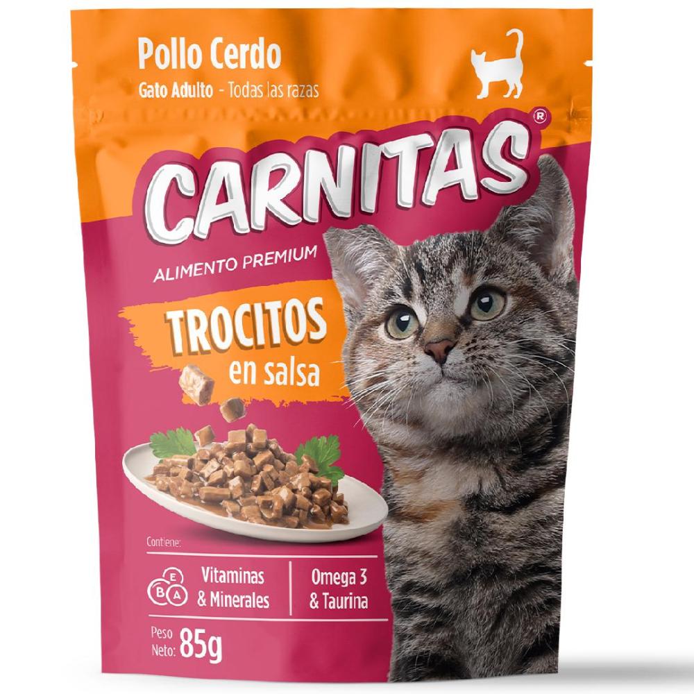"CARNITAS AP, GATO, TROCITOS EN SALSA PO