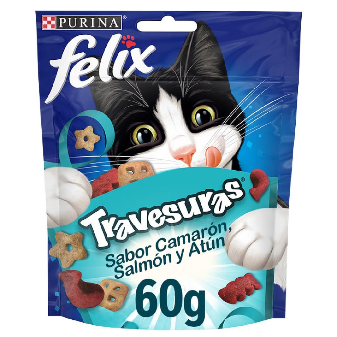 SNACK PARA GATOS OCEAN MIX FELIX 60G