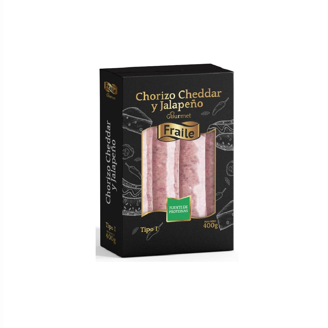 CHORIZO CHEDDAR Y JALAPEÑO CAJA X 400GR
