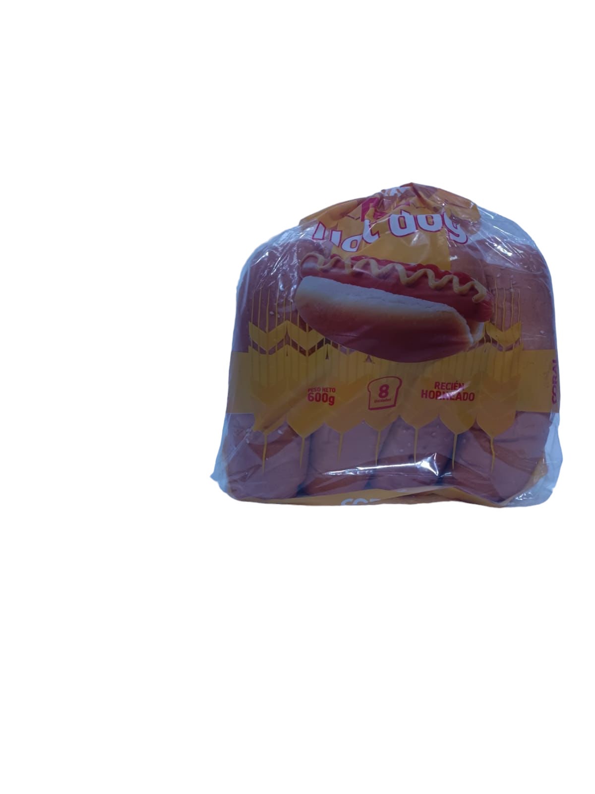 PAN DE HOT DOG CORAL 600G