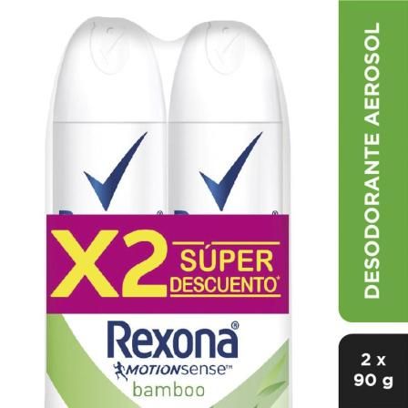 DESODORANTE PACK AEROSOL BAMBOO REXONA 9