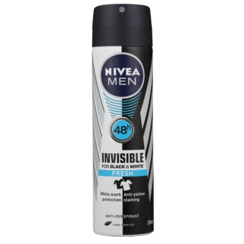 DEO SPRAY INVISIBLE BLACK WHITE FRESH NI