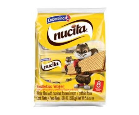 GALLETA WAFER NUCITA COLOMBINA 160G