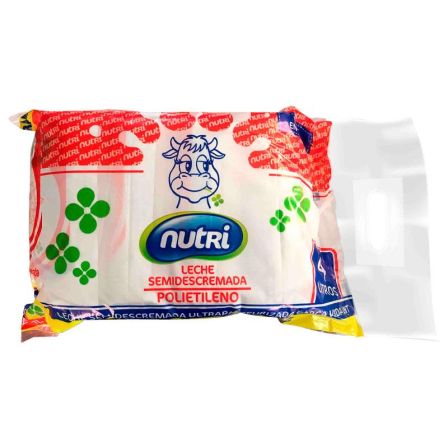 4 PACK LECHE SEMI UHT POLIETILENO 1L