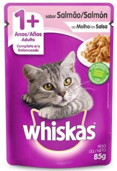 WHISKAS SALMON EN SALSA SOBRE 85G