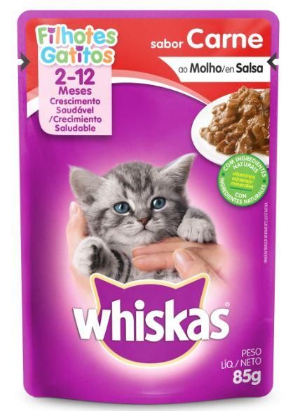 WHISKAS GATITOS CARNE EN SALSA SOBRE 85G