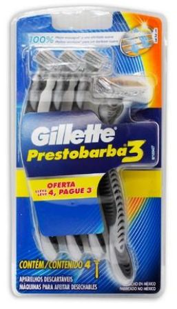 MAQUINA DE AFEITAR PRESTOBARBA3 PAGUE 3L